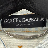 VINTAGE DOLCE&GABBANA FRAYED LIGHT WASH DENIM JACKET
