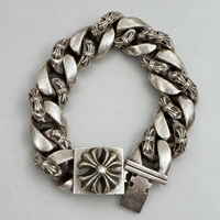CHROME HEARTS XL FANCY LINK PLUS CROSS BRACELET 8 INCH