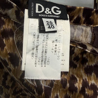 VINTAGE DOLCE & GABBANA LEOPARD PRINT PENCIL SKIRT