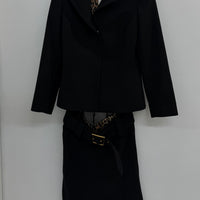 FW2001 DOLCE & GABBANA BLACK WOOL MATCHING SET