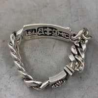 A&G ROCK VINTAGE 90S TRIPLE CROSS ID BRACELET