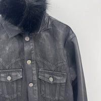 VENGEANCE STUDIOS WAX DENIM FUR JACKET