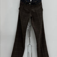 2000S DOLCE & GABBANA WOOL CHECKERED PANT