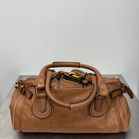CHLOE VINTAGE TAN LEATHER PADDINGTON BAG