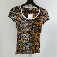 VINTAGE DOLCE & GABBANA LEOPARD PRINT S/S TOP