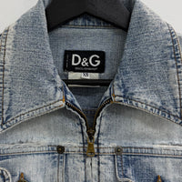 VINTAGE DOLCE & GABBANA LIGHT ZIP UP DENIM JACKET