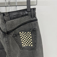 ENFANTS RICHES DEPRIME CHESS BOARD DENIM PANTS