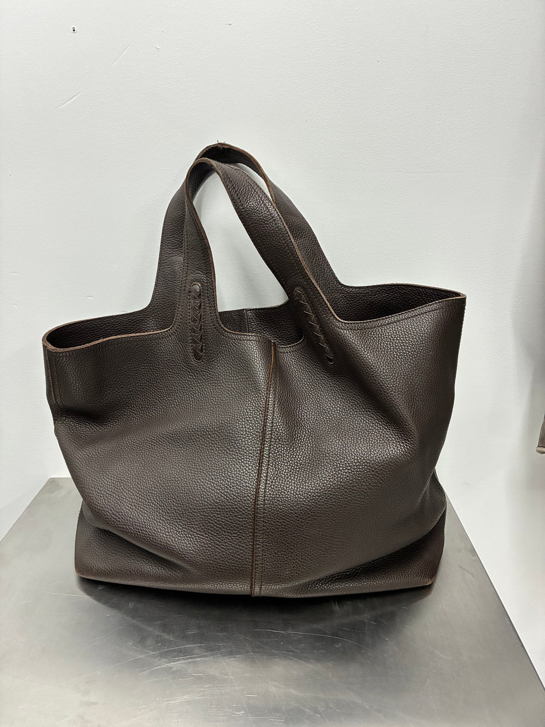 2006 BOTTEGA VENETA BROWN LEATHER TOTE