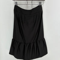 YSL 2005 RIVE GAUCHES GATHERED RUFFLE HEM SKIRT