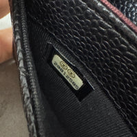 CHANEL CAVIAR QUILTED FLAP CARD HOLDER