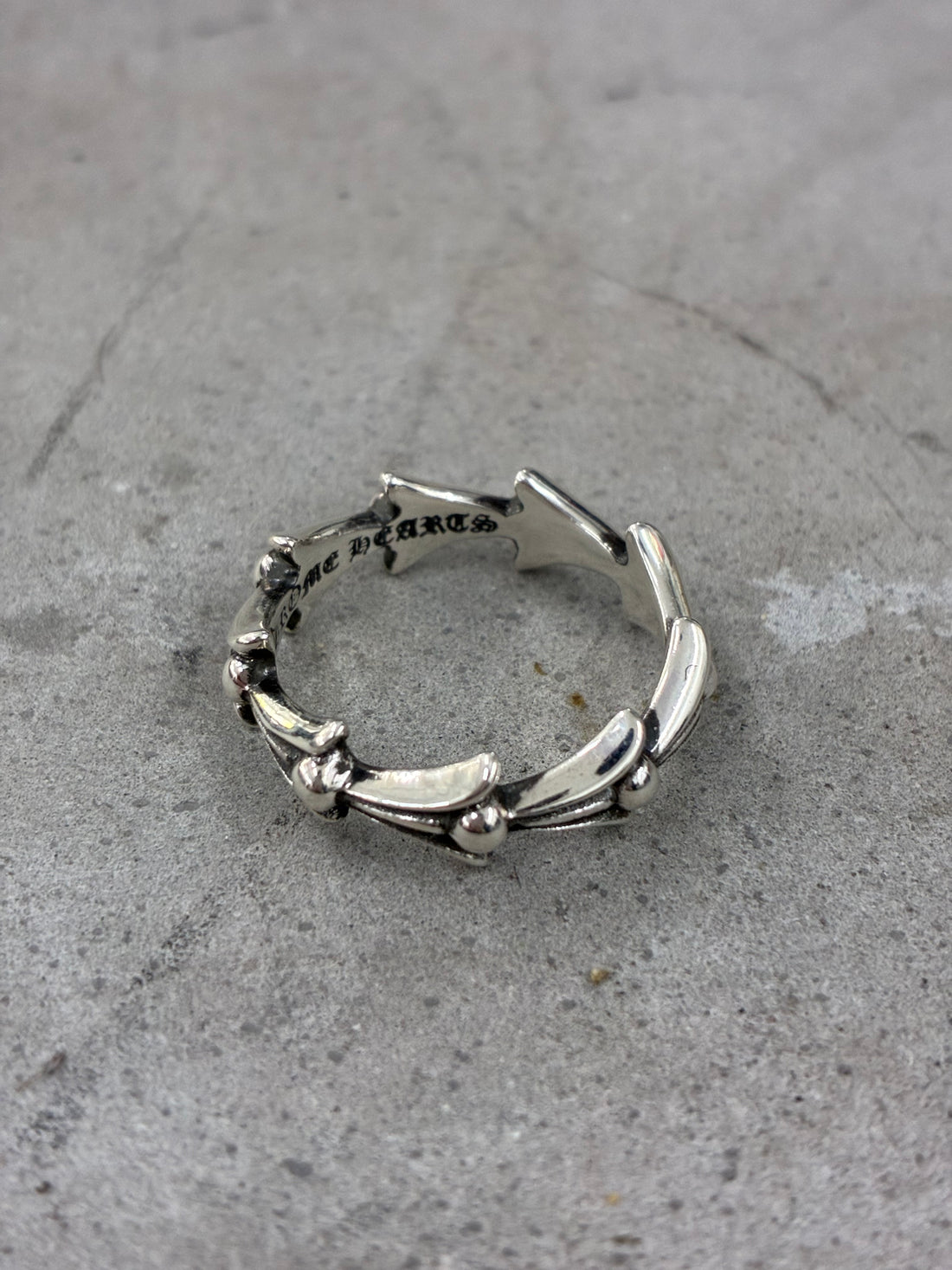CHROME HEARTS BRAND NEW CROSS TAIL RING