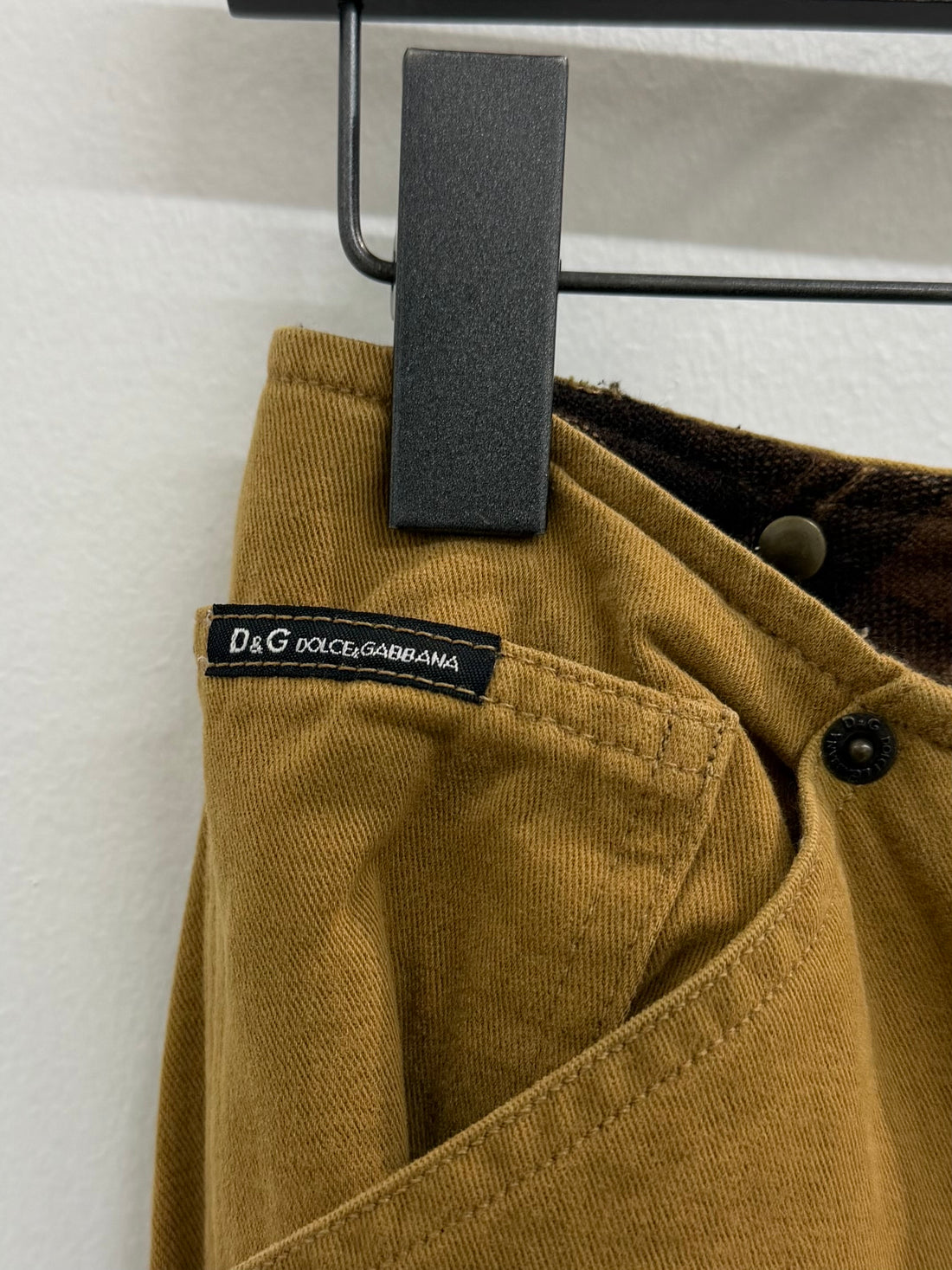 VINTAGE DOLCE & GABBANA LIGHT BROWN MID RISE PANTS