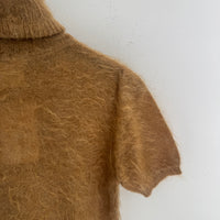 90S CELINE BEIGE MOHAIR BRUSHED TURTLE NECK