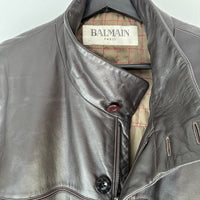 BALMAIN VINTAGE LEATHER CHORE JACKET