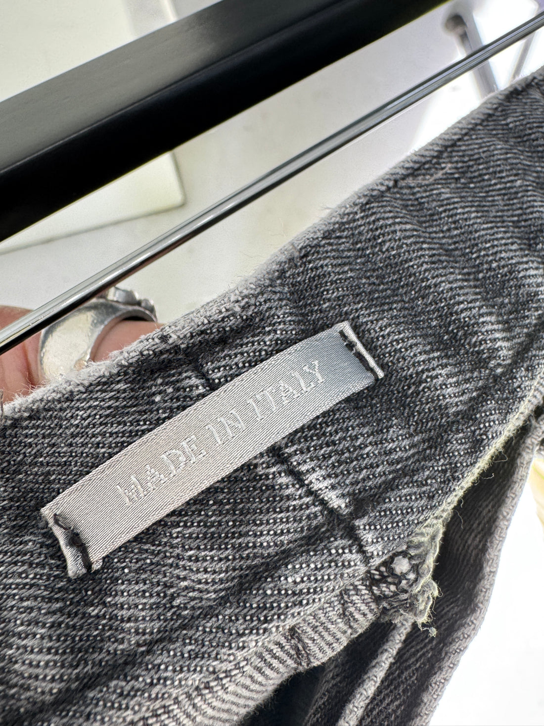 DIOR HOMME WASHED GREY JEANS
