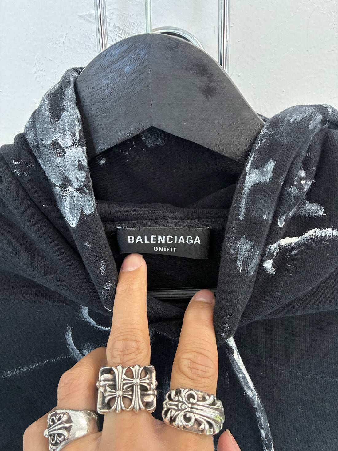 BALENCIAGA PAINT SPLATTER HOODIE