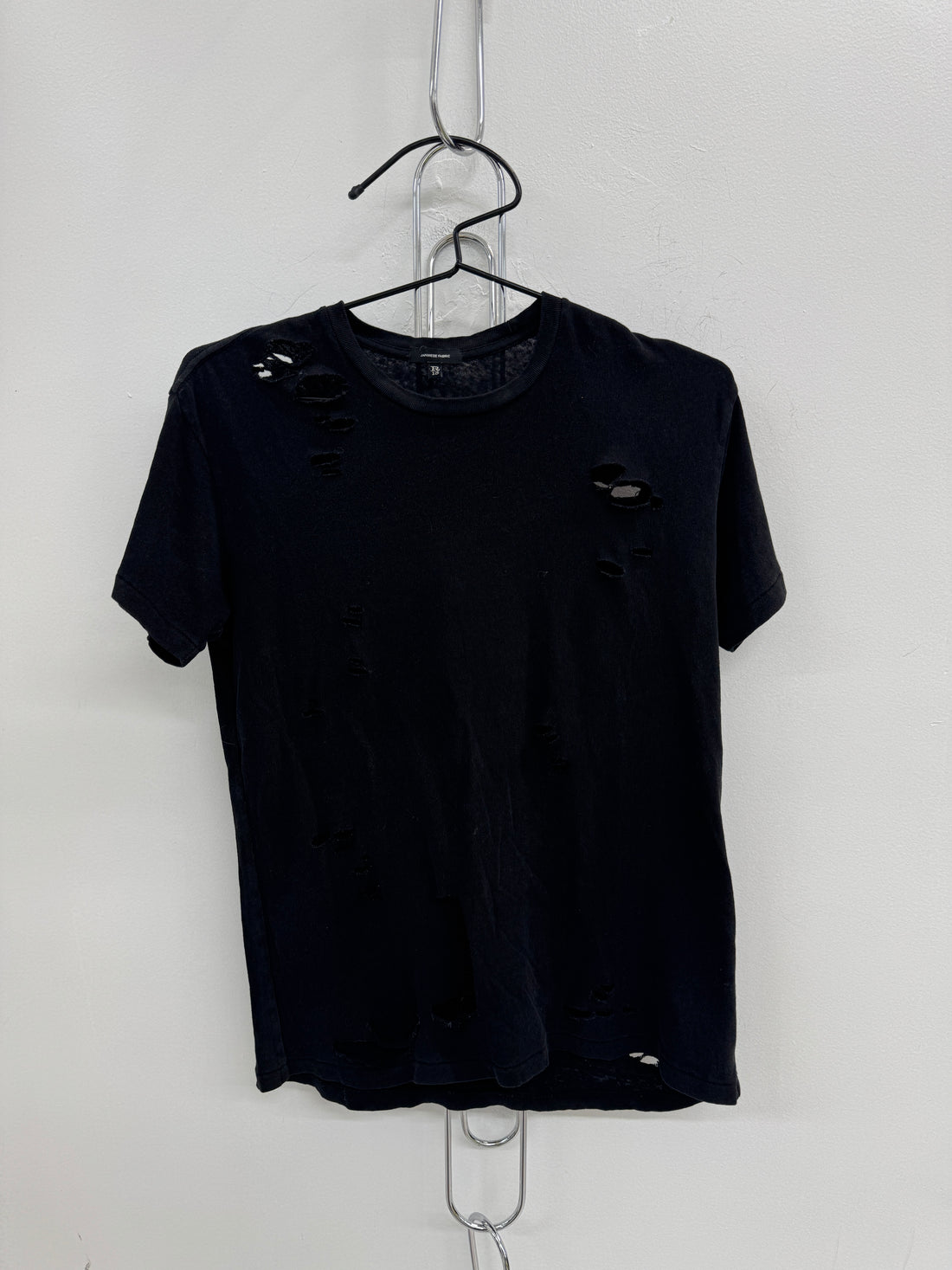 R13 BLACK DISTRESSED SHIRT