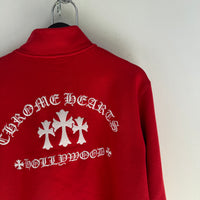 CHROME HEARTS TRIPLE PATCH RED QUARTER ZIP