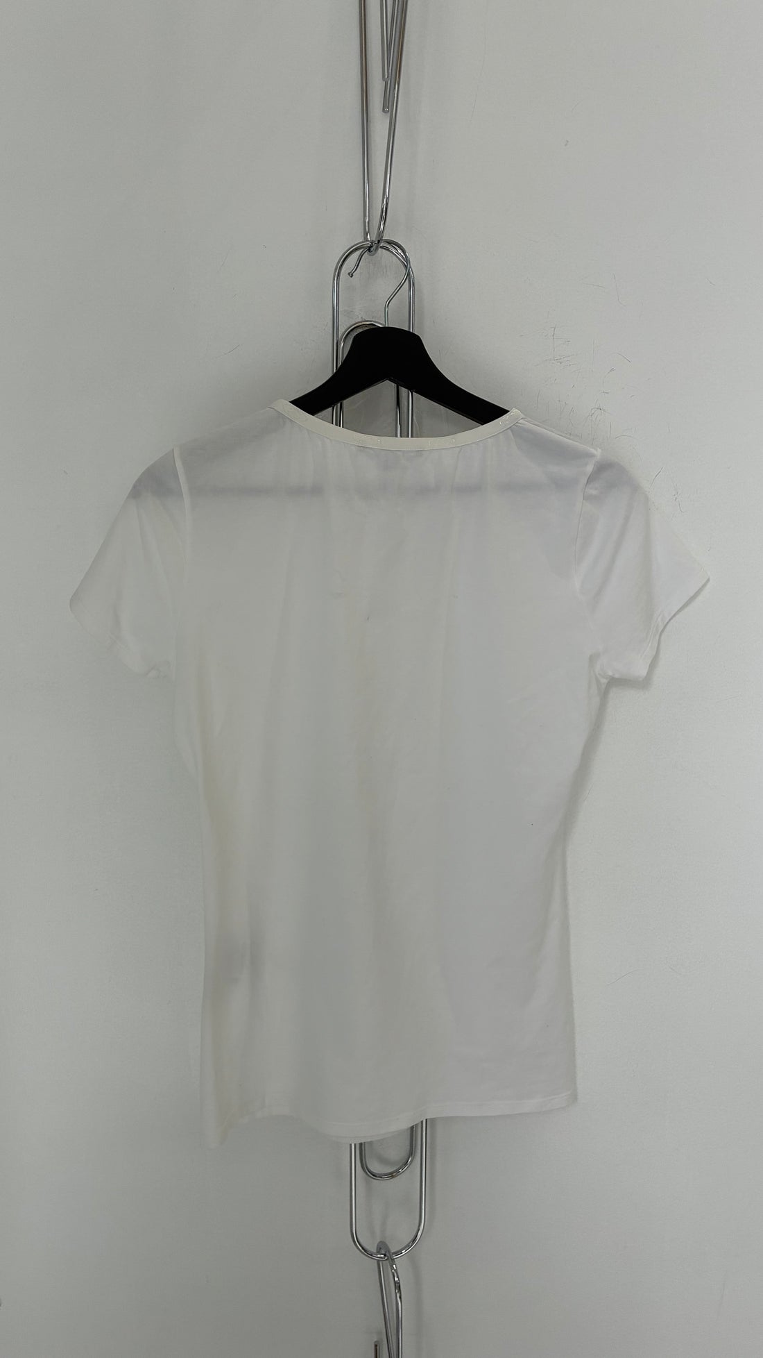 GUCCI WHITE COTTON CREWNECK S/S TOP