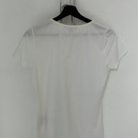 GUCCI WHITE COTTON CREWNECK S/S TOP