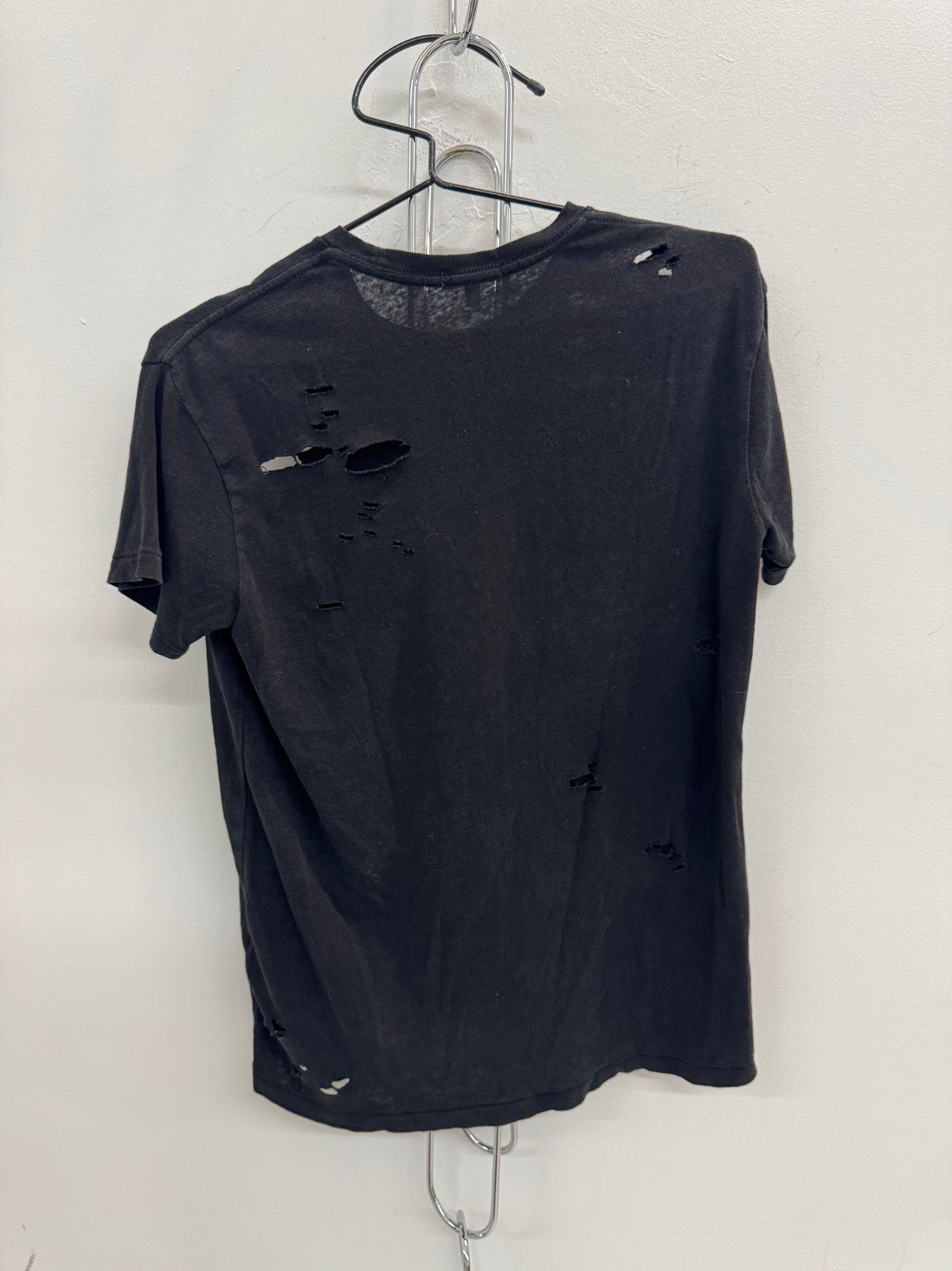 R13 BLACK DISTRESSED SHIRT