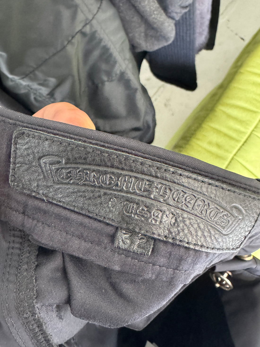 CHROME HEARTS NYLON + LEATHER CARPENTER PANTS