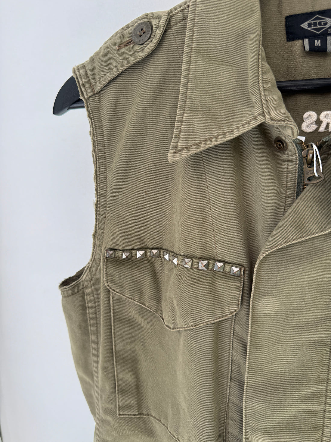 HYSTERIC GLAMOUR OLIVE M-65 NO FUN VEST