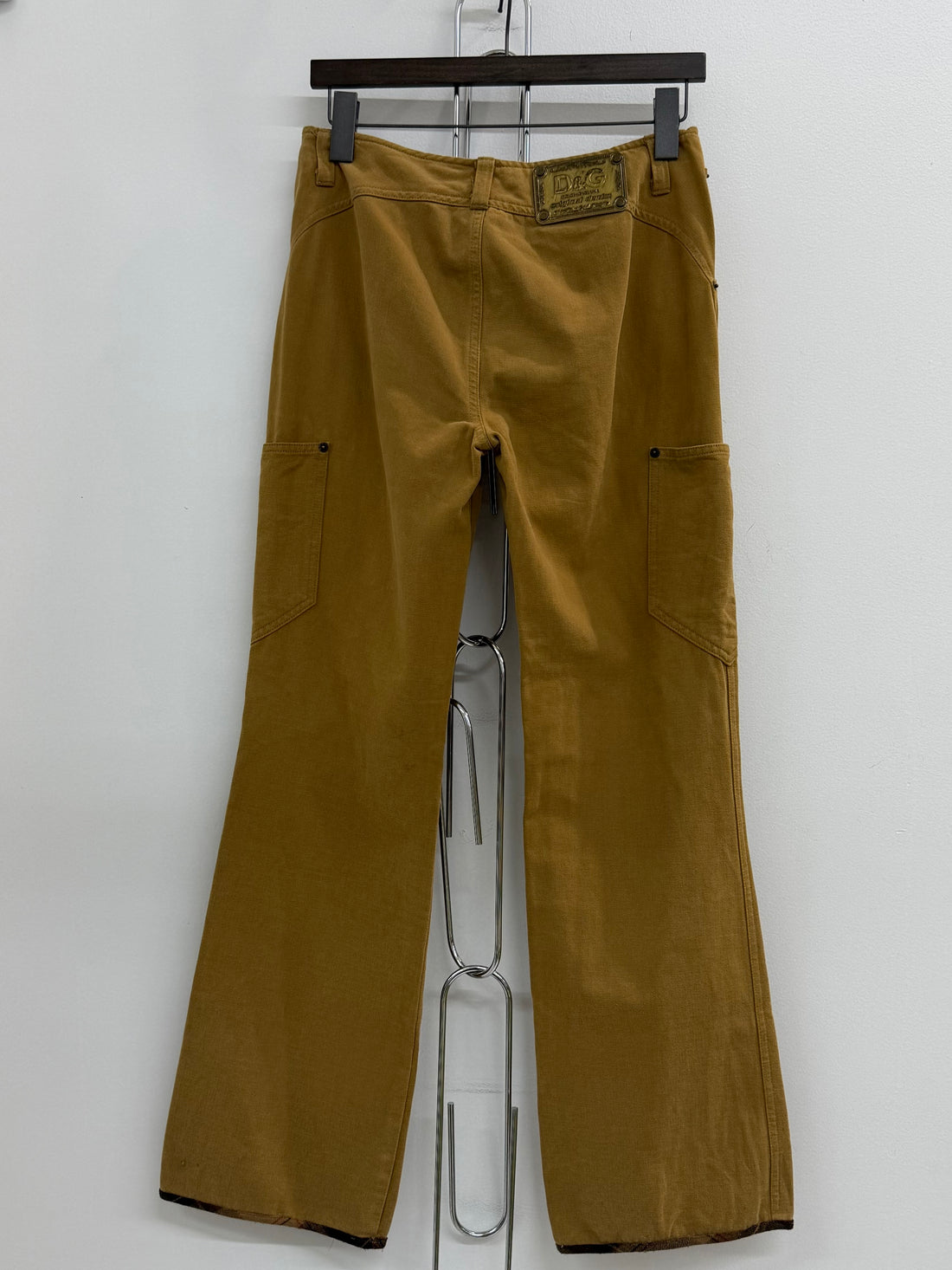 VINTAGE DOLCE & GABBANA LIGHT BROWN MID RISE PANTS