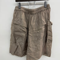 RICK OWENS TAUPE MESH SHORTS