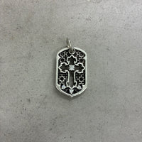 DEAL DESIGN CROSS DOG TAG W/ DIAMONDS