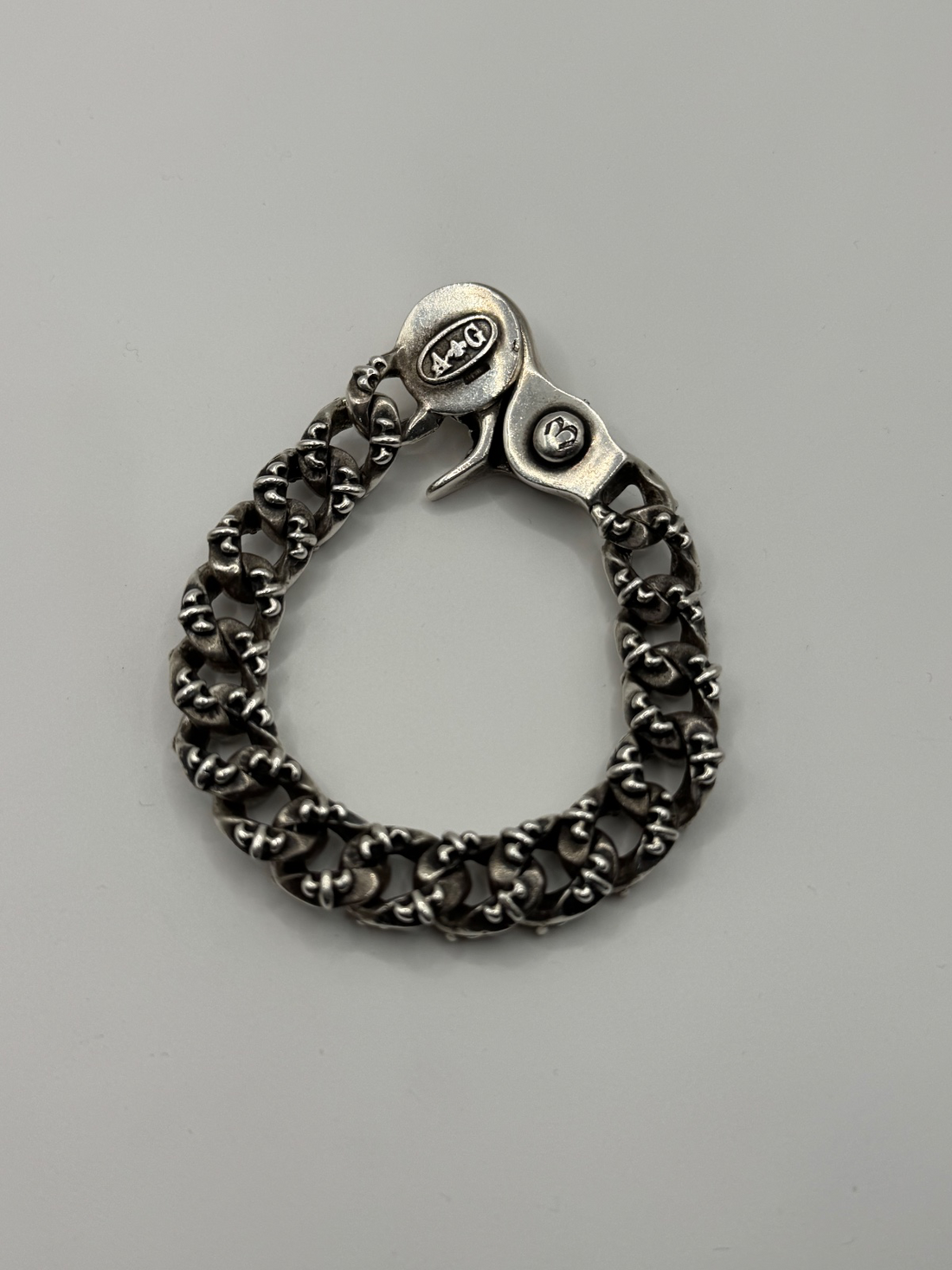 A&G ROCK FANCY LINK 8 INCH BRACELET