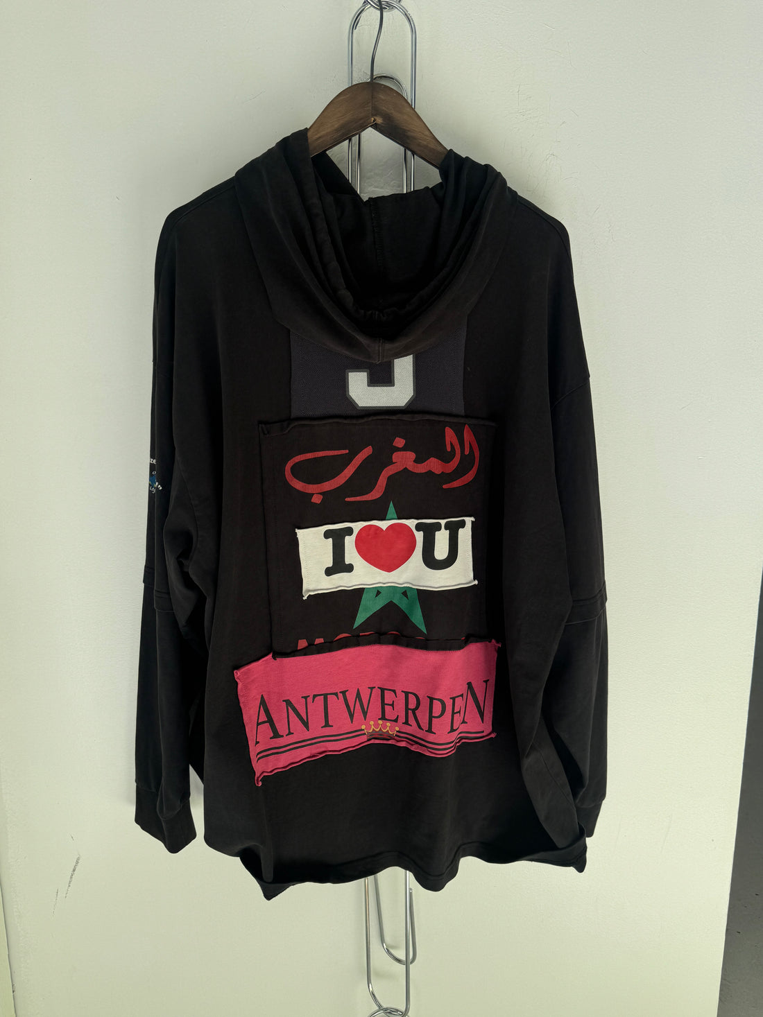 VETEMENTS ‘THE BULLDOG SPIRIT’ PATCHWORK HOODIE