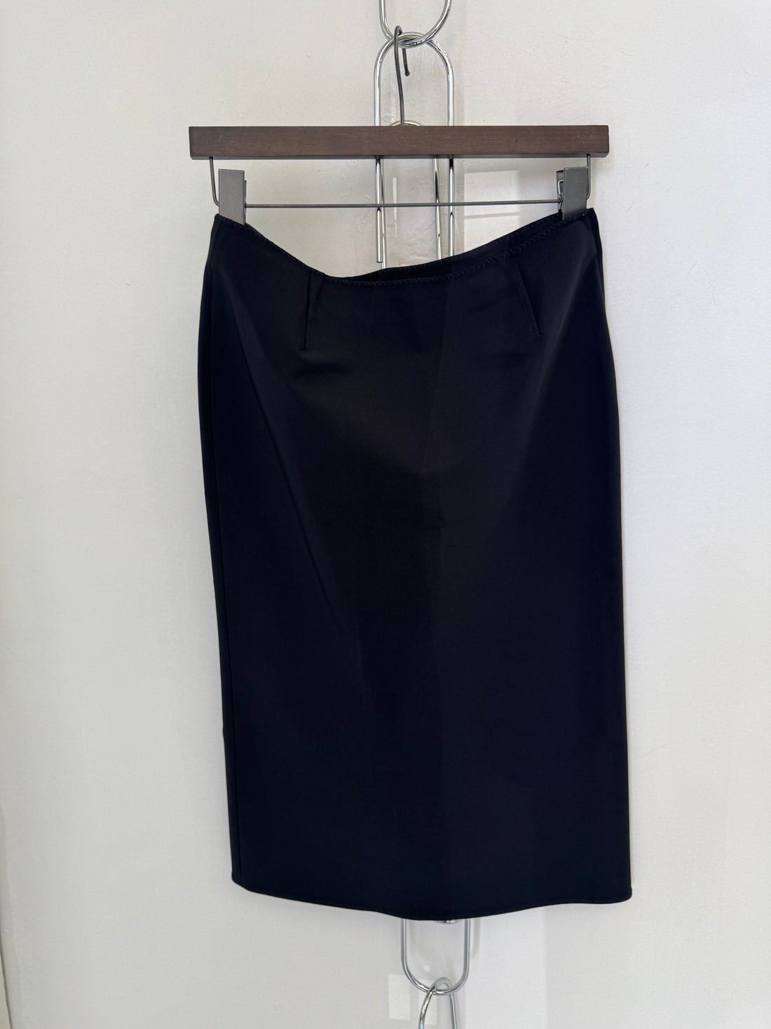 VINTAGE PRADA NAVY POLY/NYLON PENCIL SKIRT