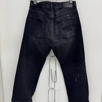 WOMENS R13 BLACK WASHED DENIM JEANS