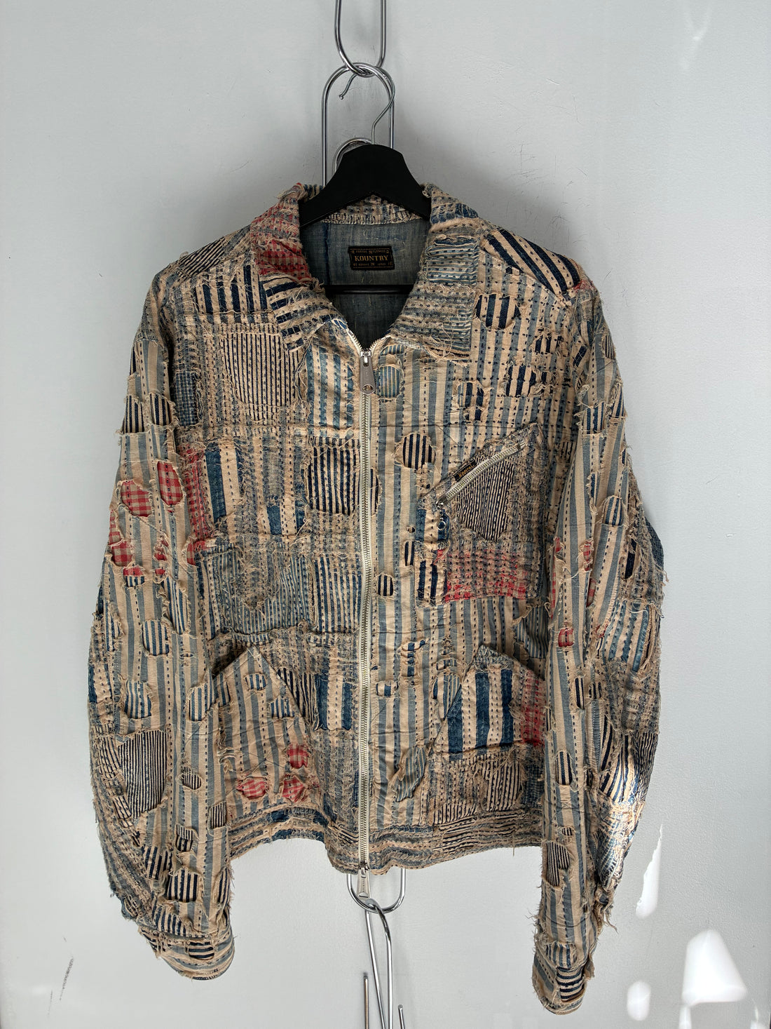 KAPITAL KOUNTRY LIBERTY STRIPE BORO ZIP-UP JACKET