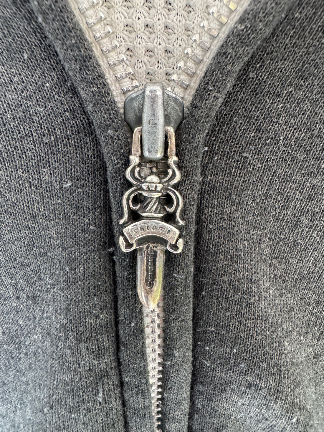 CHROME HEARTS VINTAGE THERMAL ZIP UP HOODIE