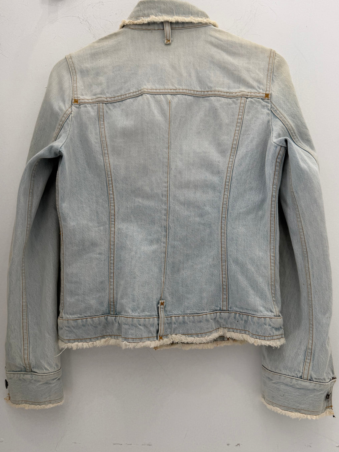 VINTAGE DOLCE&GABBANA FRAYED LIGHT WASH DENIM JACKET