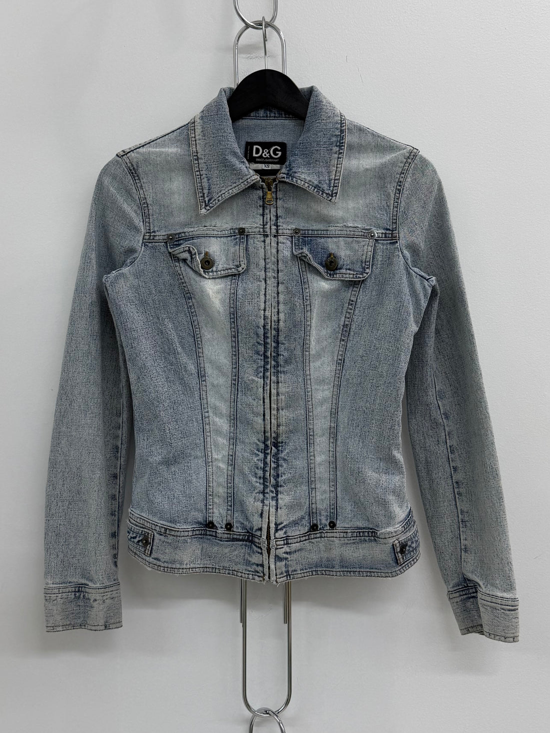 VINTAGE DOLCE & GABBANA LIGHT ZIP UP DENIM JACKET
