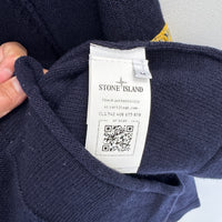 STONE ISLAND WOOL STAND COLLAR ZIP UP SWEATER
