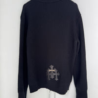 CHROME HEARTS LEATHER CEMETERY PATCH QUARTER ZIP