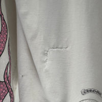 CHROME HEARTS PINK FLAMES LONG SLEEVE SHIRT