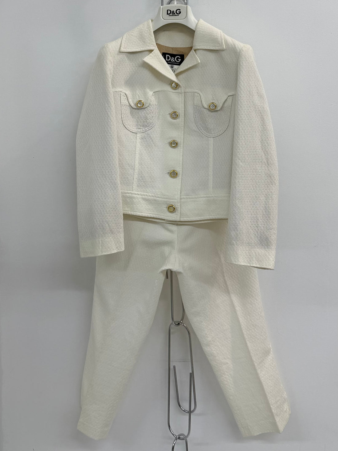 2001 DOLCE & GABBANA IVORY MATCHING SET
