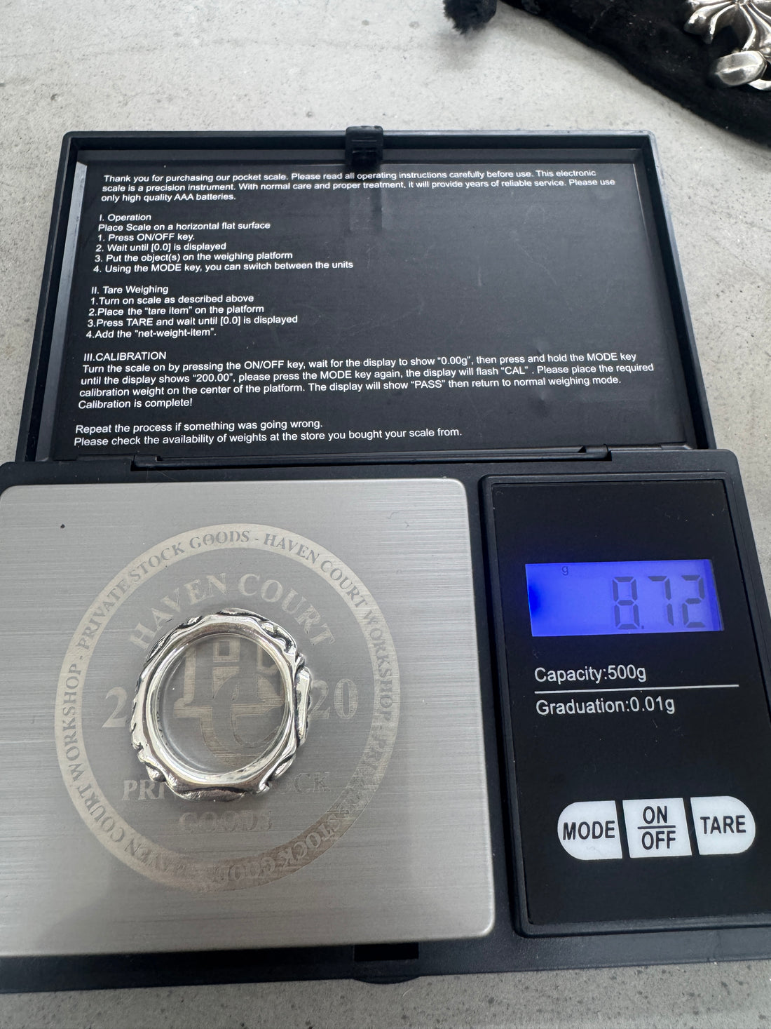 CHROME HEARTS SCROLL BAND RING