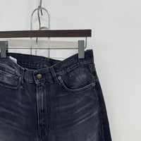 WOMENS R13 BLACK WASHED DENIM JEANS