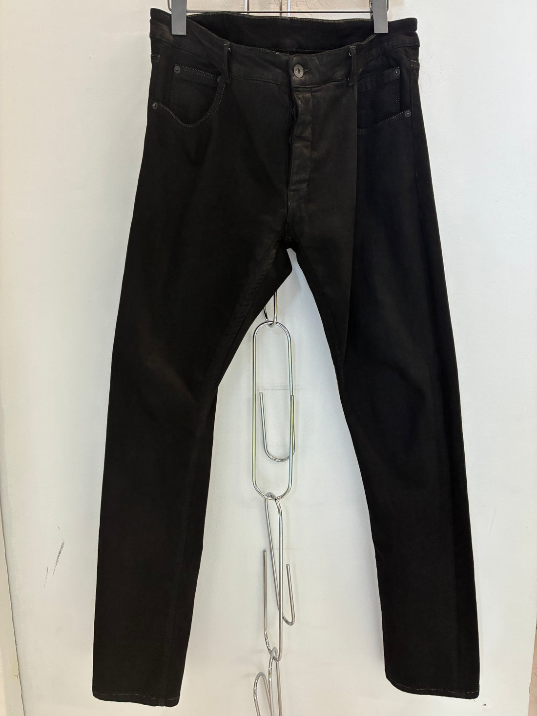 RICK OWENS WAXED DETROIT JEANS