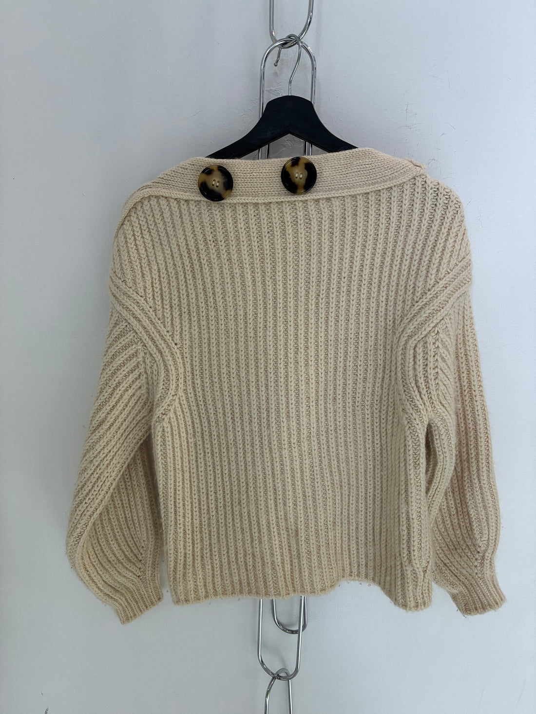 ACNE STUDIOS CREAM WOOL BATEAU NECKLINE SWEATER
