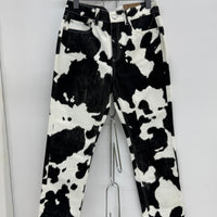 WOMENS BURBERRY COW PRINT PANTS