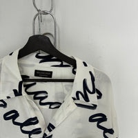BALENCIAGA SCRIBBLE LOGO BUTTON UP SHIRT