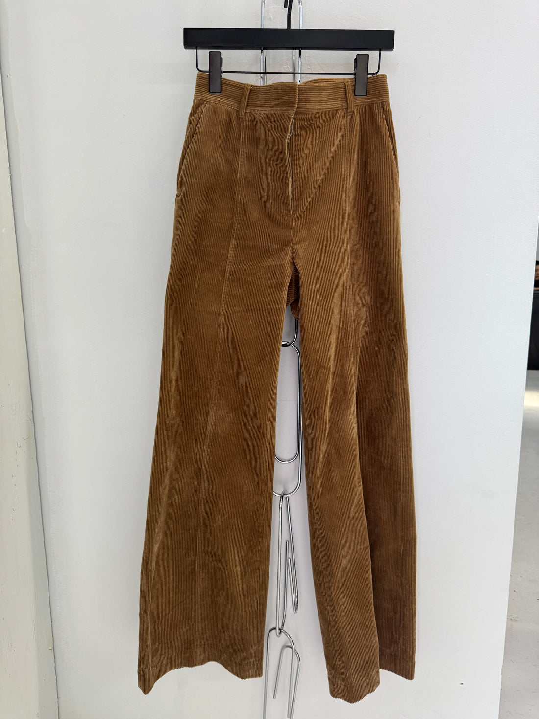 WOMENS BURBERRY CORDUROY TAN PANTS
