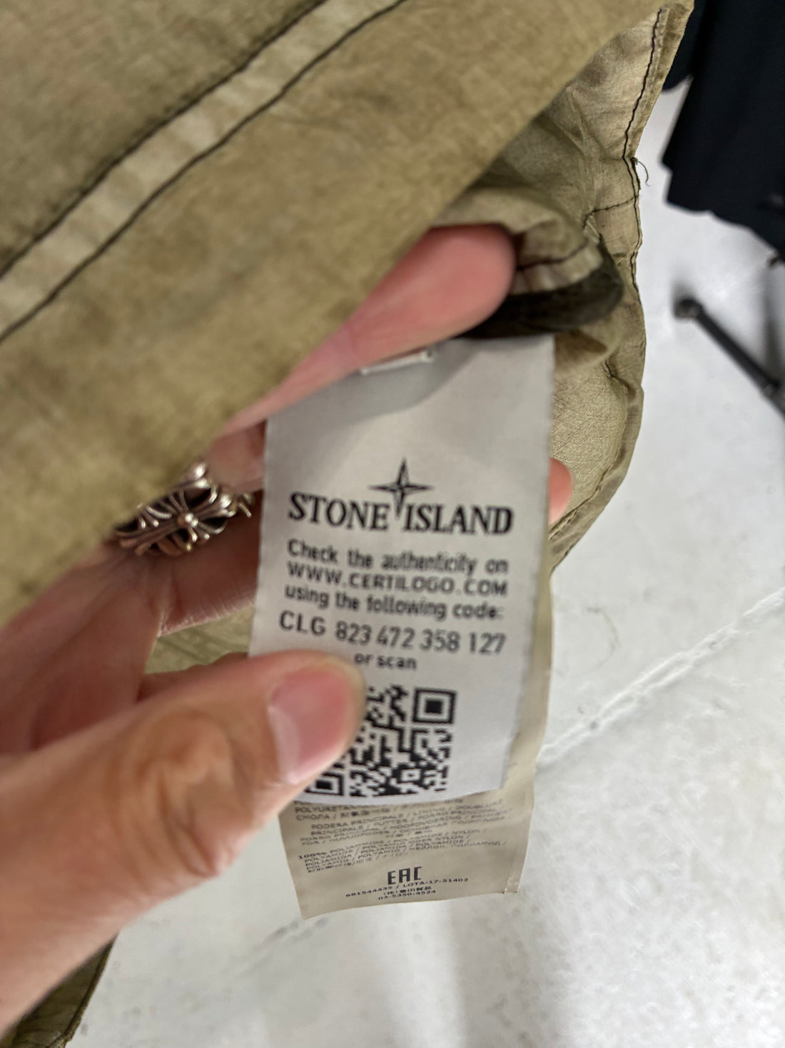 STONE ISLAND RESIN POPLIN-TC JACKET